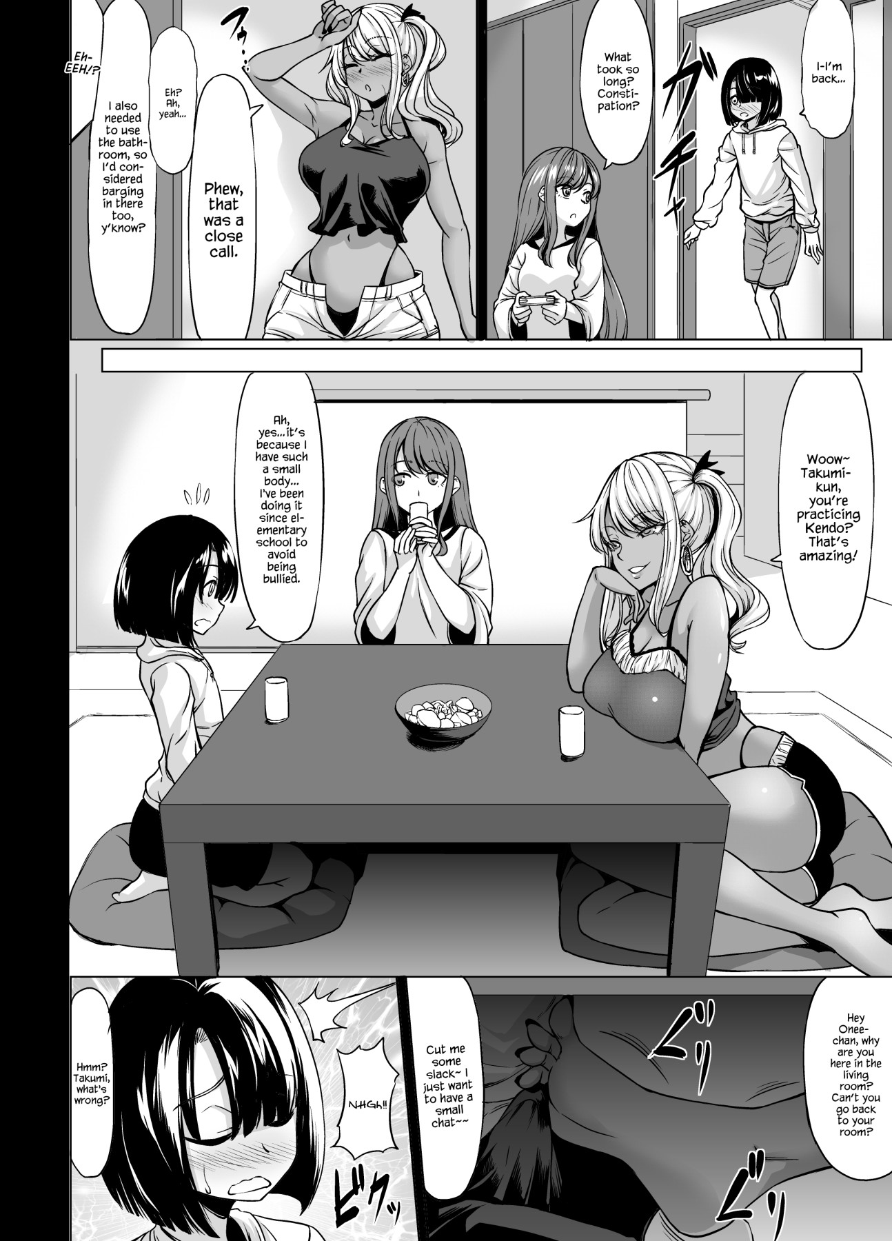 Hentai Manga Comic-Would You Rather Be With Your A-Cup Girlfriend Or A Dark Skinned, J-Cup, Gyaru Onee-san?-v22m-Read-15